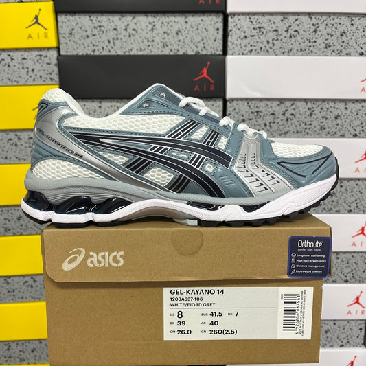 Asics Gel-Kayano 14 White Fjord Grey