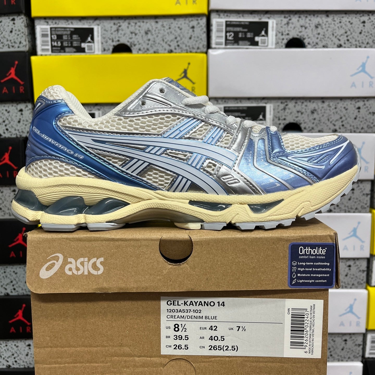 Asics Gel-Kayano 14 Cream Metallic Blue