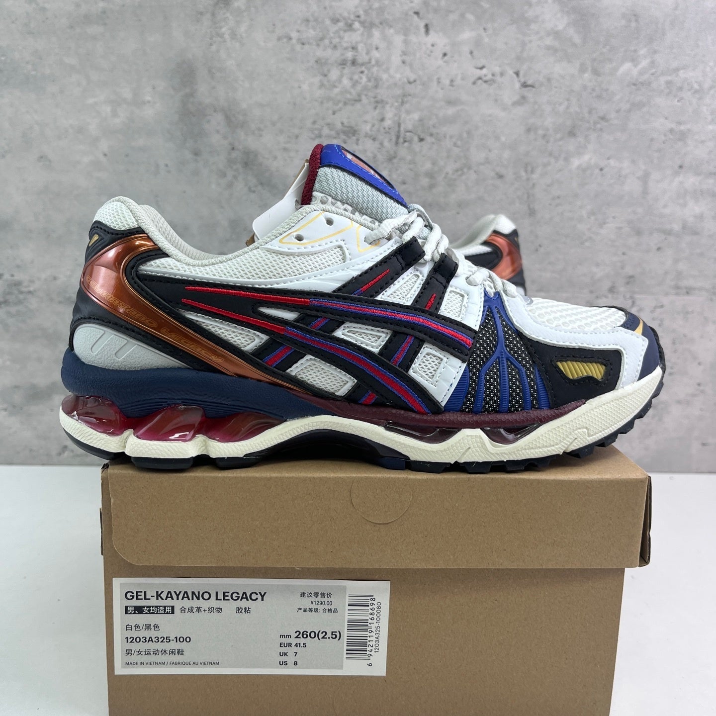 Asics Gel-Kayano 14 Legacy White Black Red Blue