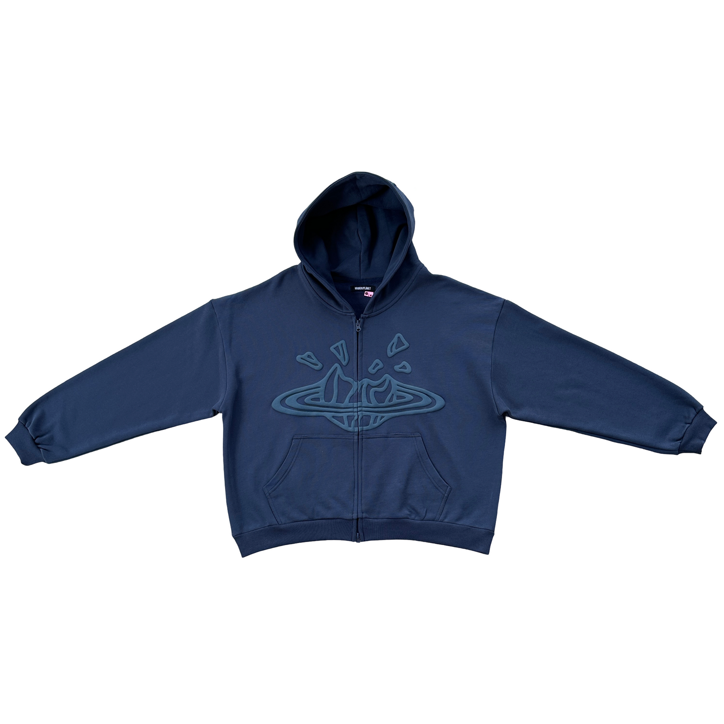 Broken Planet Classic Zip Hoodie - (NAVY)