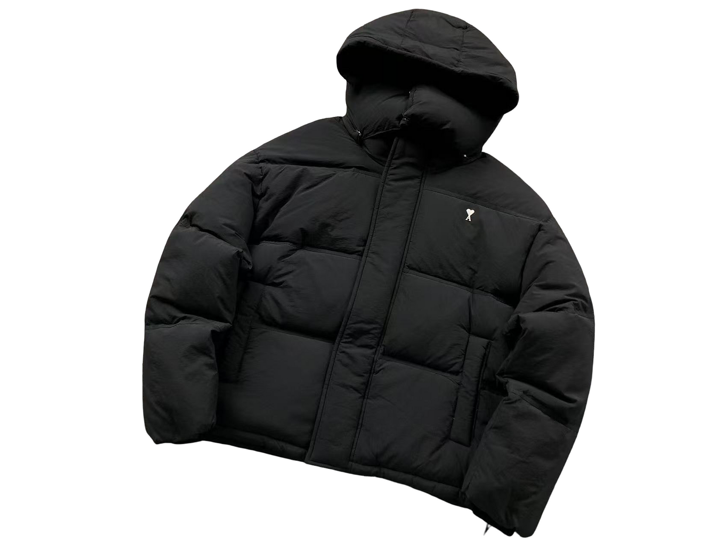 AMI Paris Heart Down Jacket - (BLACK)