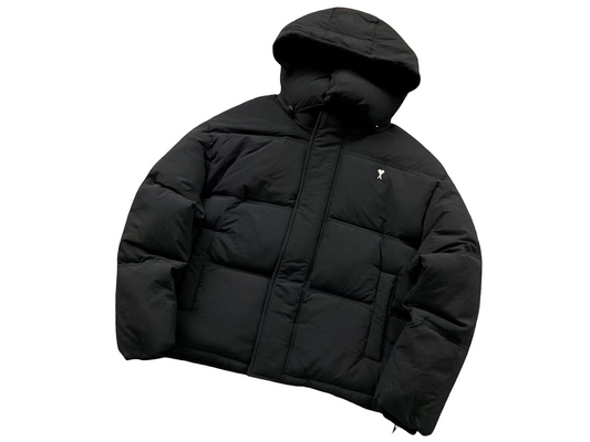 AMI Paris Heart Down Jacket - (BLACK)
