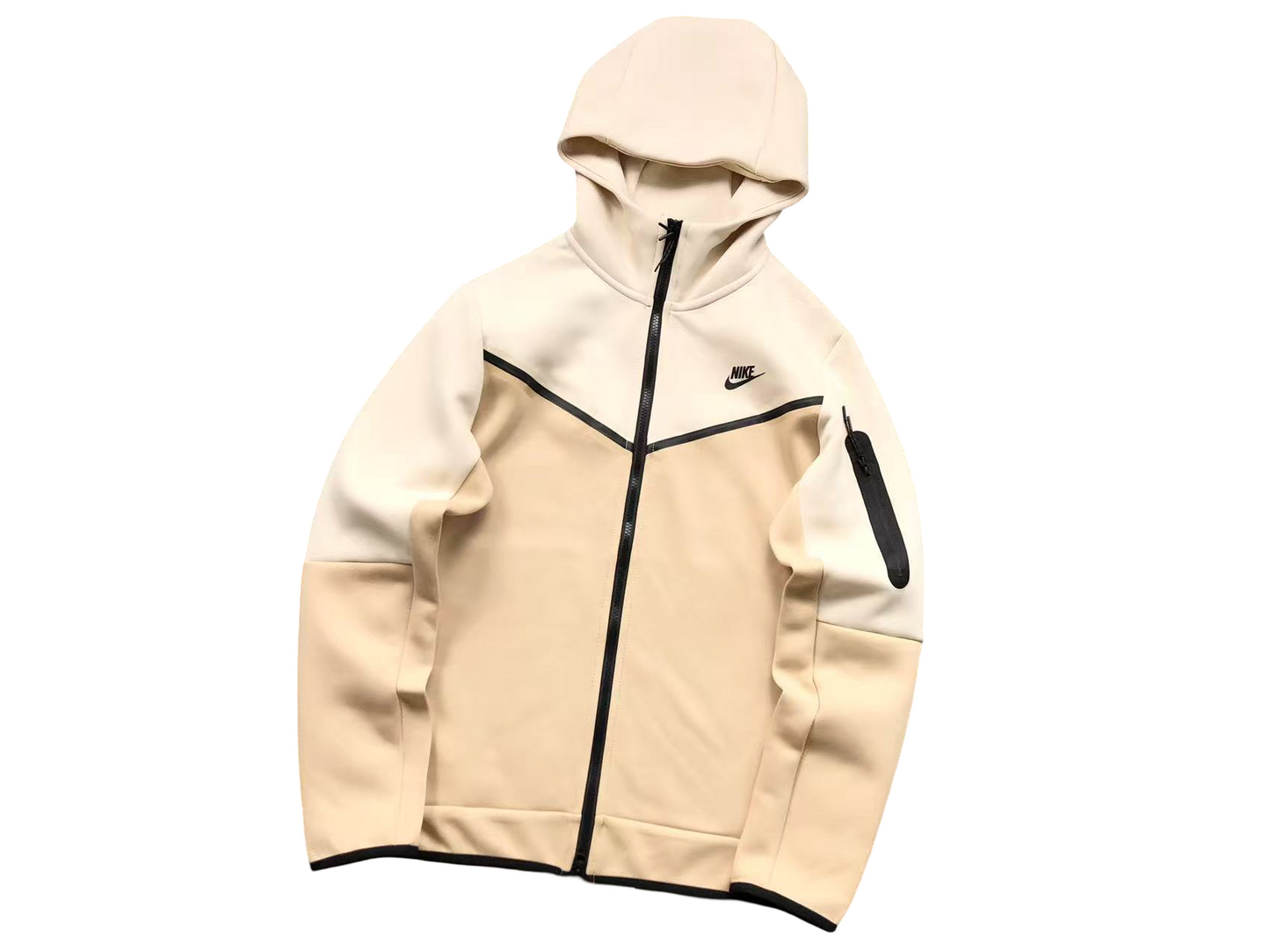 Nike Tech Fleece 2024 Zip Hoodie - (CREAM/PEACH)