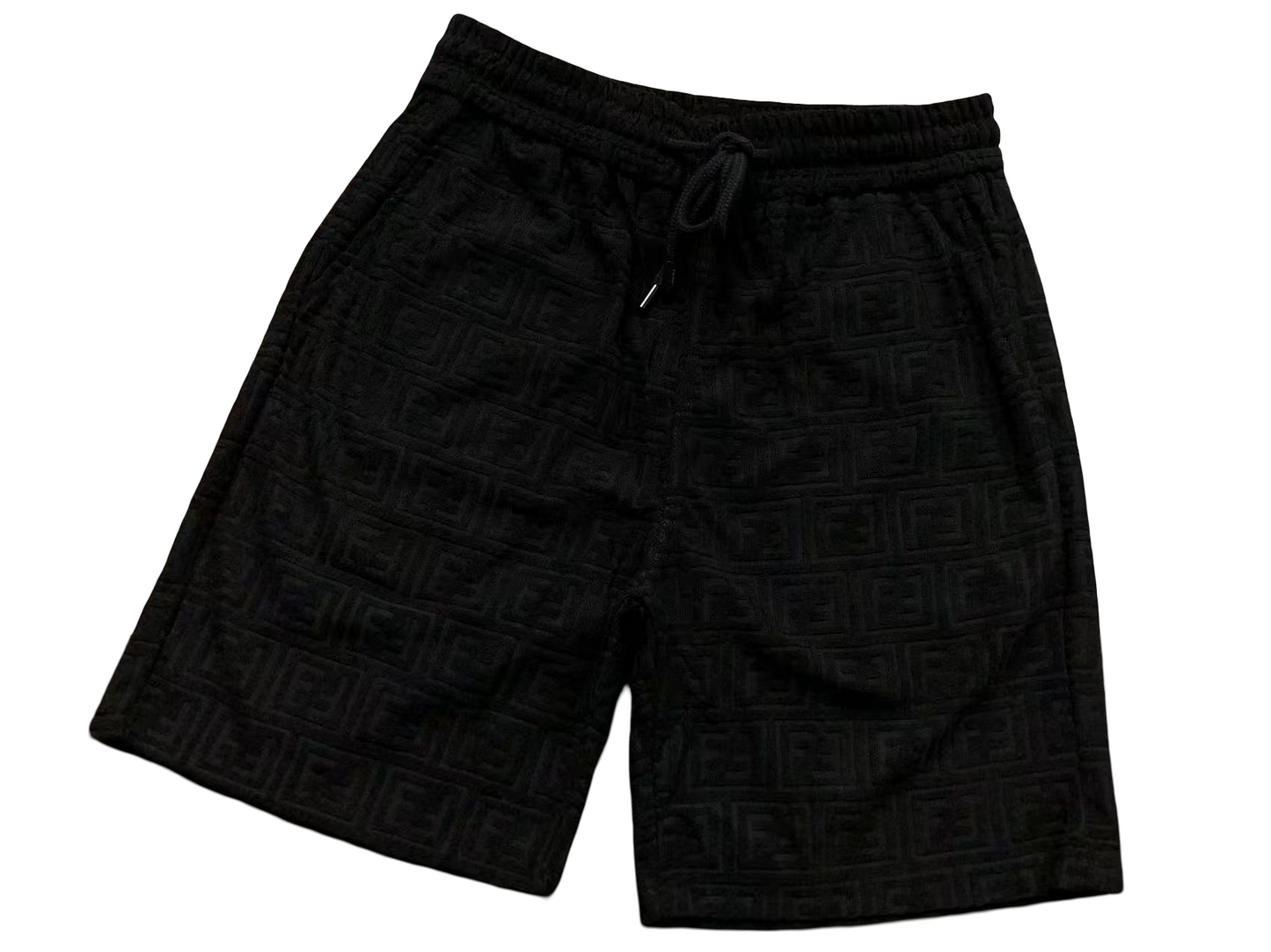 Fendi Waffle Short Set - (BLACK/WHITE)