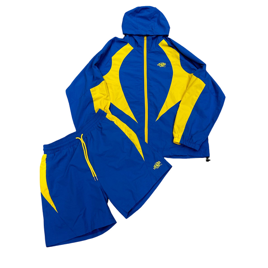 Syna World Vortex Woven Short Set - (BLUE/YELLOW)