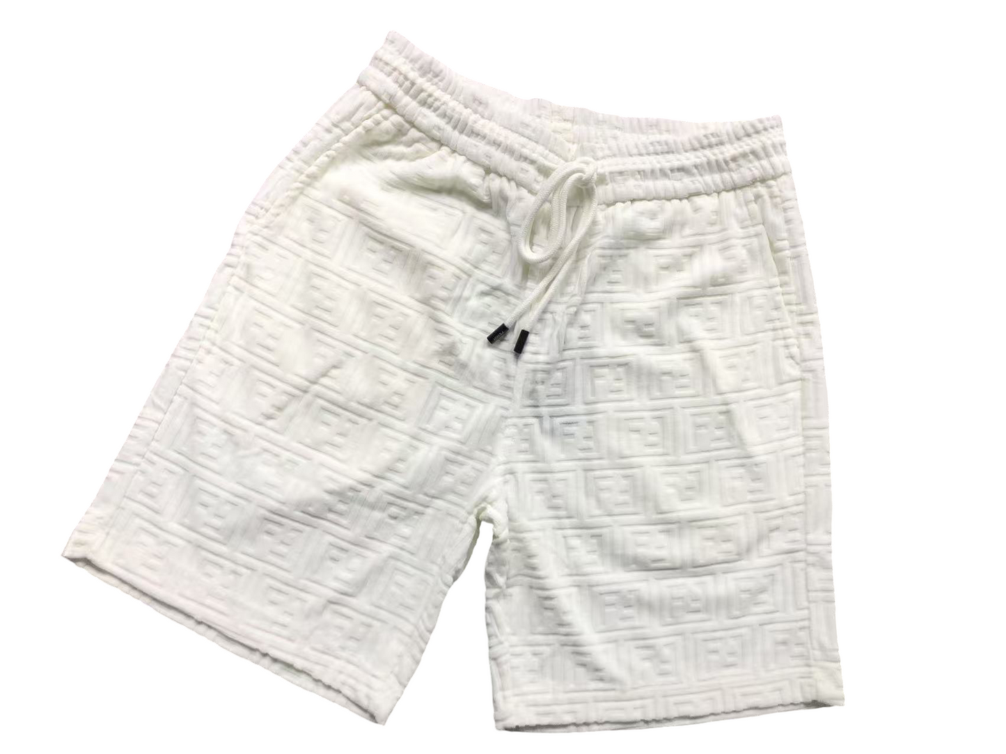 Fendi Waffle Short Set - (BLACK/WHITE)
