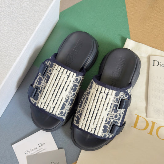 Dior D-Wander Slide Navy