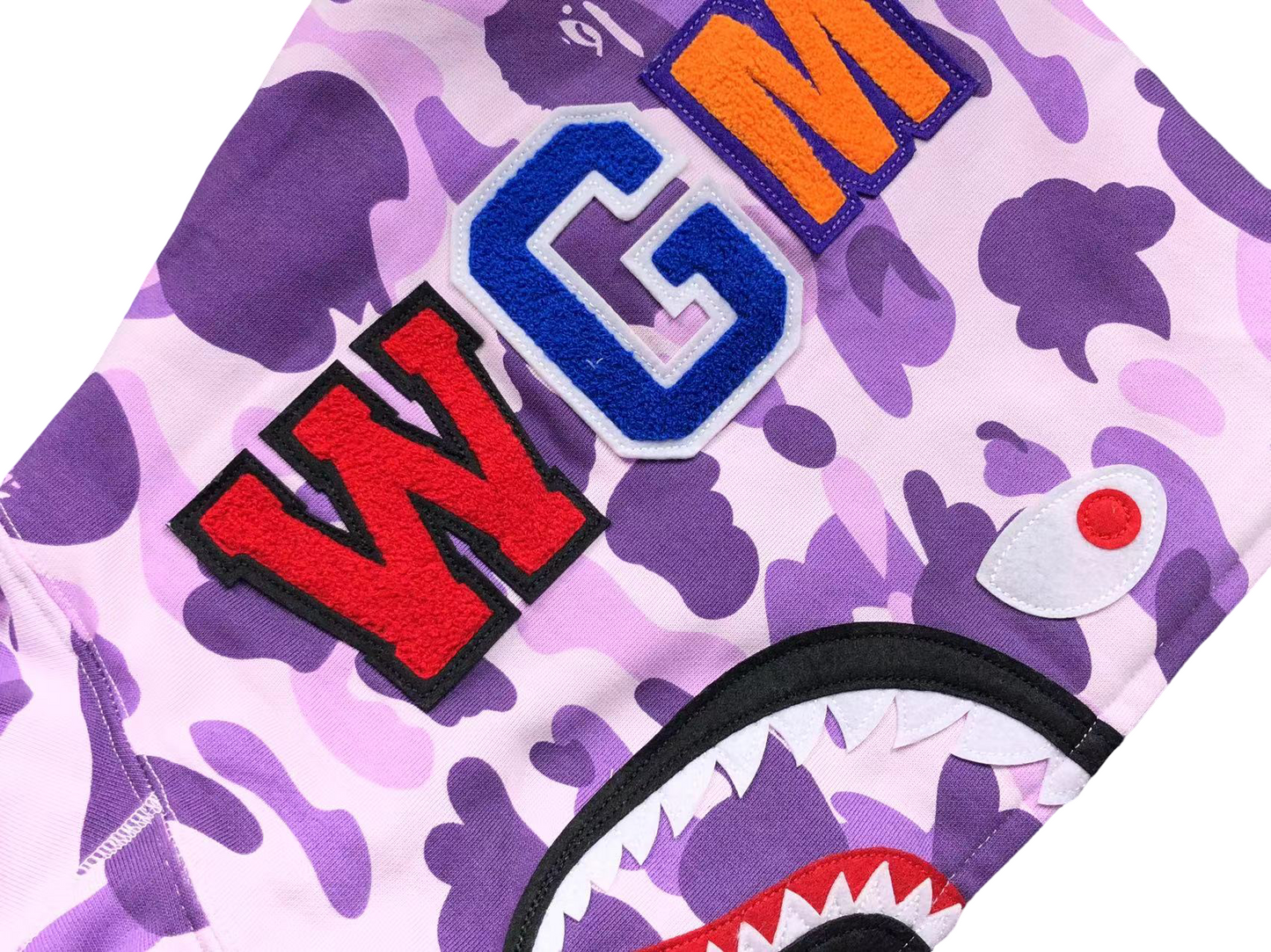 BAPE ABC Camo Shark Full Zip Hoodie - (LIGHT PURPLE)