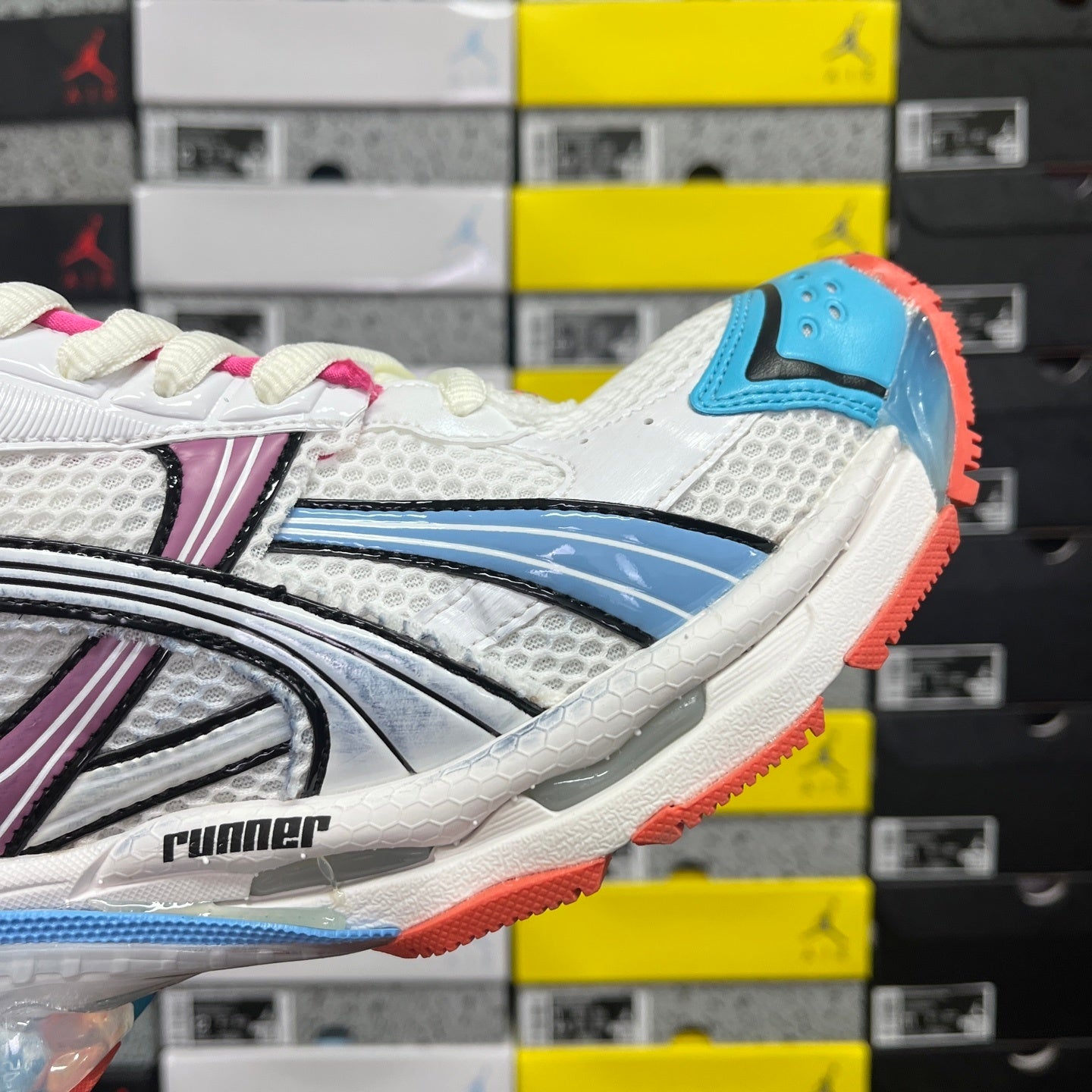 Balenciaga Runner 7.5 White Blue Orange