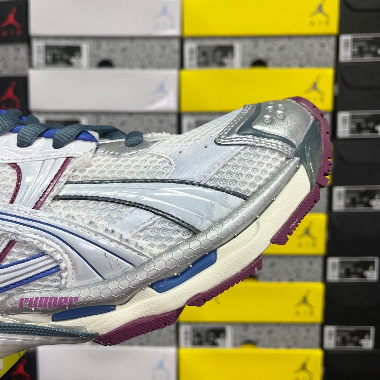 Balenciaga Runner 7.5 White Blue Purple