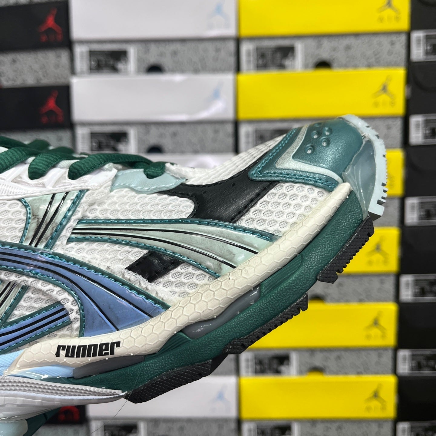 Balenciaga Runner 7.5 Teal White Blue