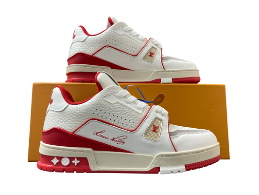 LV Trainer Signature Monogram - (WHITE/RED)