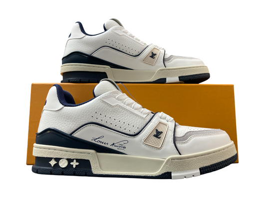 LV Trainer Signature Monogram - (WHITE/NAVY)