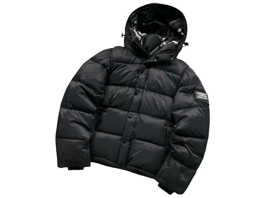 Burberry Detachable Hooded Puffer Jacket - (BLACK)