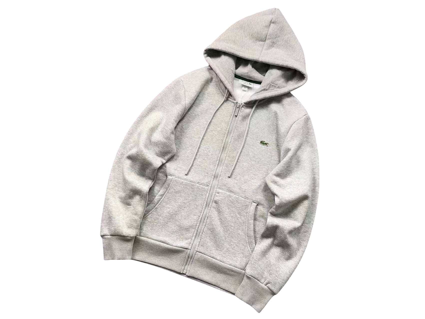 Lacoste Classic Zip Hoodie Grey