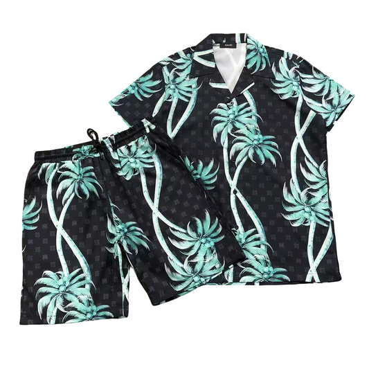 AMIRI Palm Tree Short Set - (BLACK)