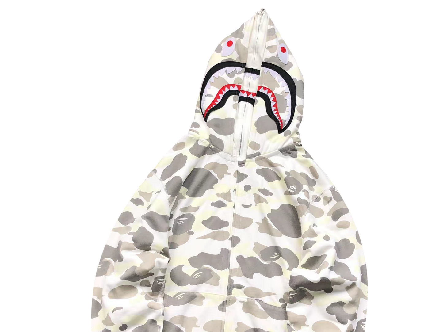 BAPE Space Camo Shark Full Zip Hoodie - (WHITE)