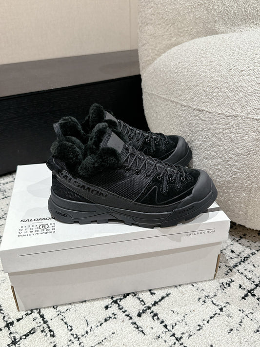 Salomon x Maison Margiela Cross Low Shearling Black