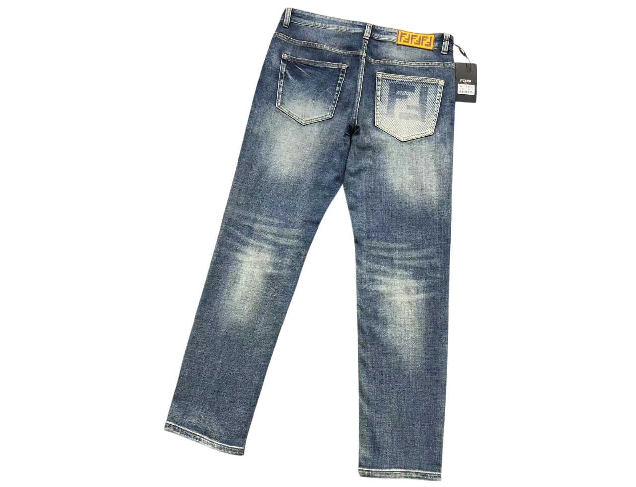 Fendi Square Denim Jeans - (BLUE)