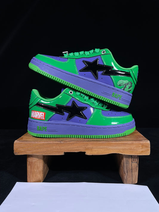 A Bathing Ape Bapesta Marvel Edition - (THE INCREDIBLE HULK)