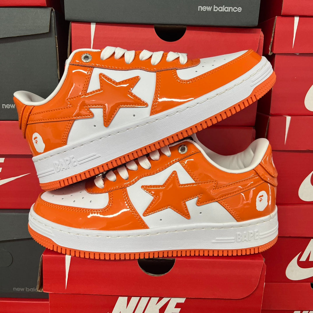 A Bathing Ape Bapesta - (ORANGE/WHITE)