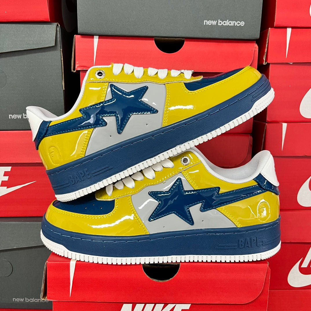 A Bathing Ape Bapesta - (YELLOW/BLUE/GREY)