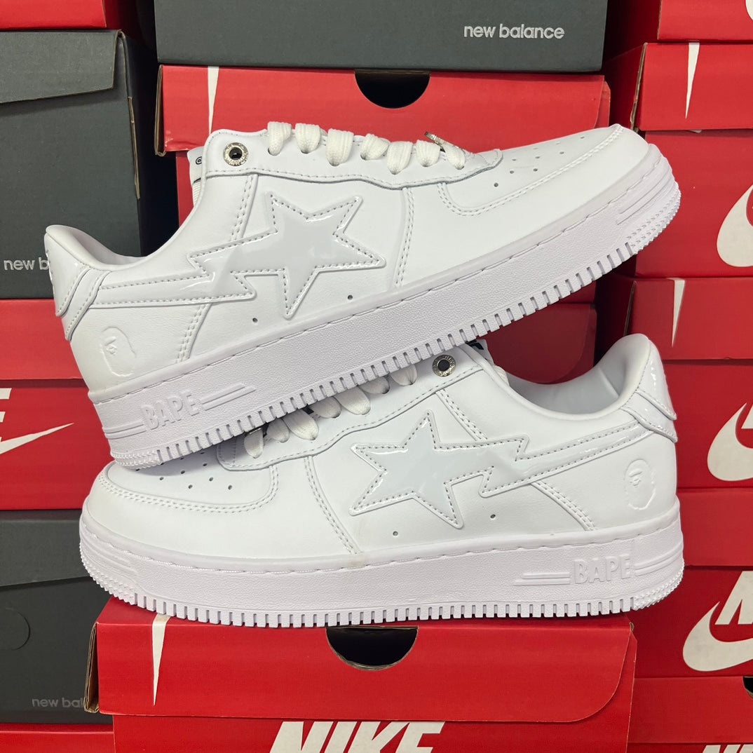 A Bathing Ape Bapesta - (FULL WHITE)