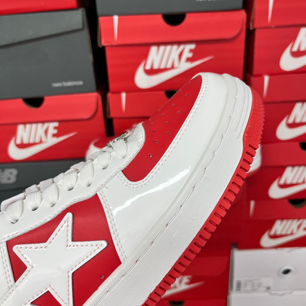 A Bathing Ape Bapesta - (WHITE/RED)