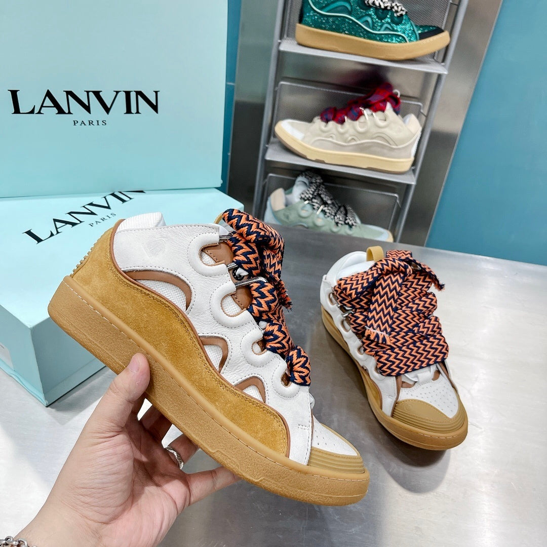 Lanvin Curb Suede - (WHITE)