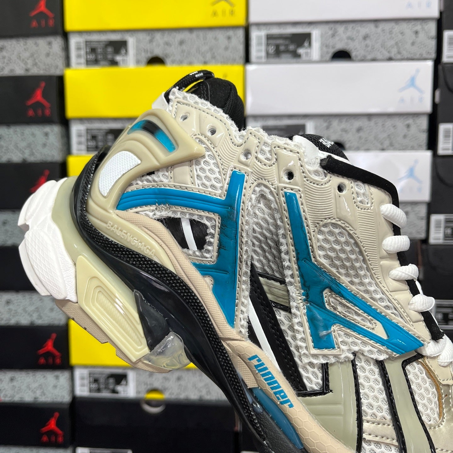 Balenciaga Runner 7.0 Blue Cream Black