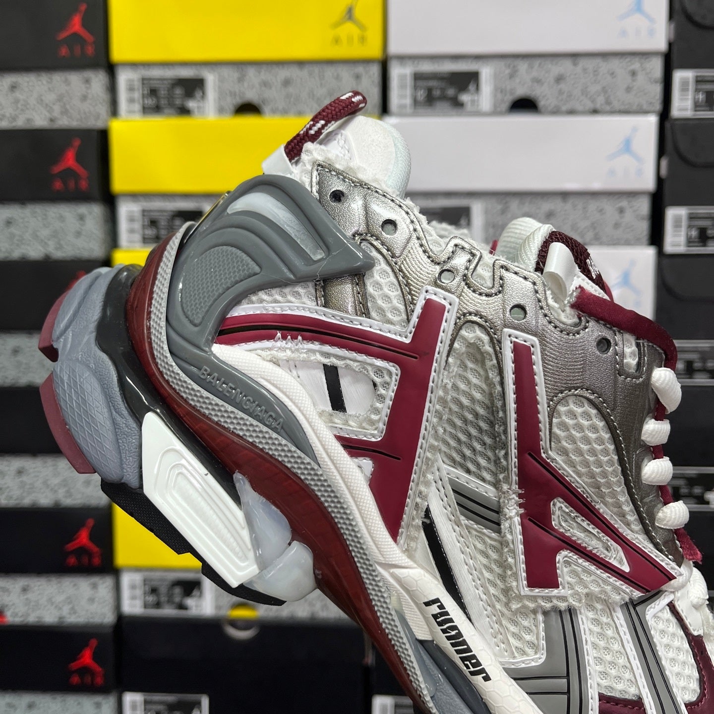 Balenciaga Runner 7.0 Burgundy Grey White