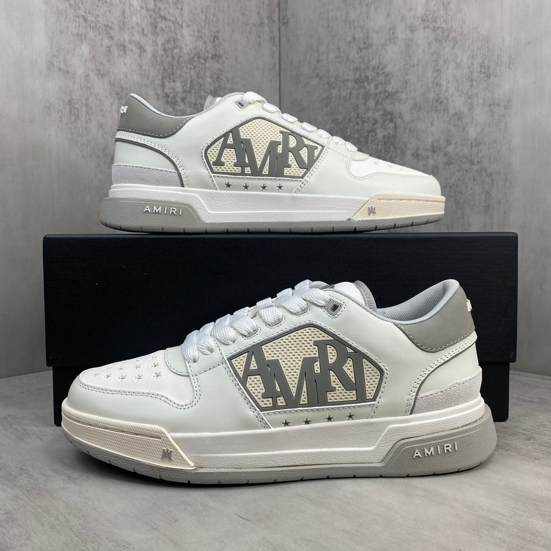 AMIRI Classic Low Grey White