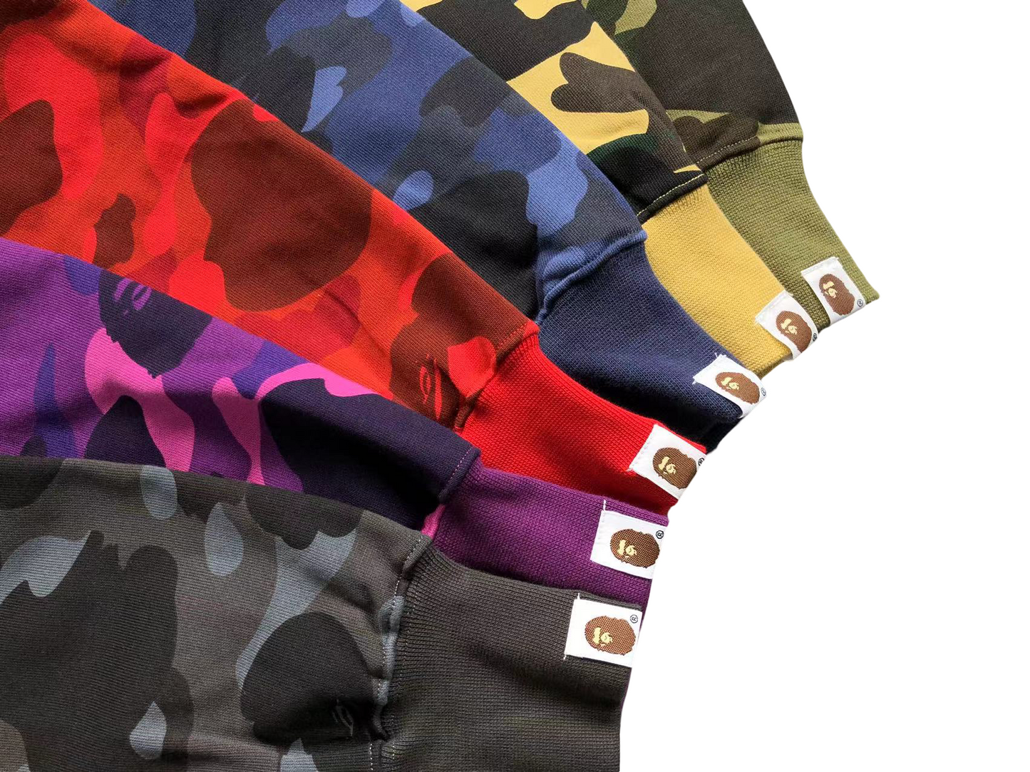 BAPE ABC Camo Shark Full Zip Hoodie - (GREEN CAMO)