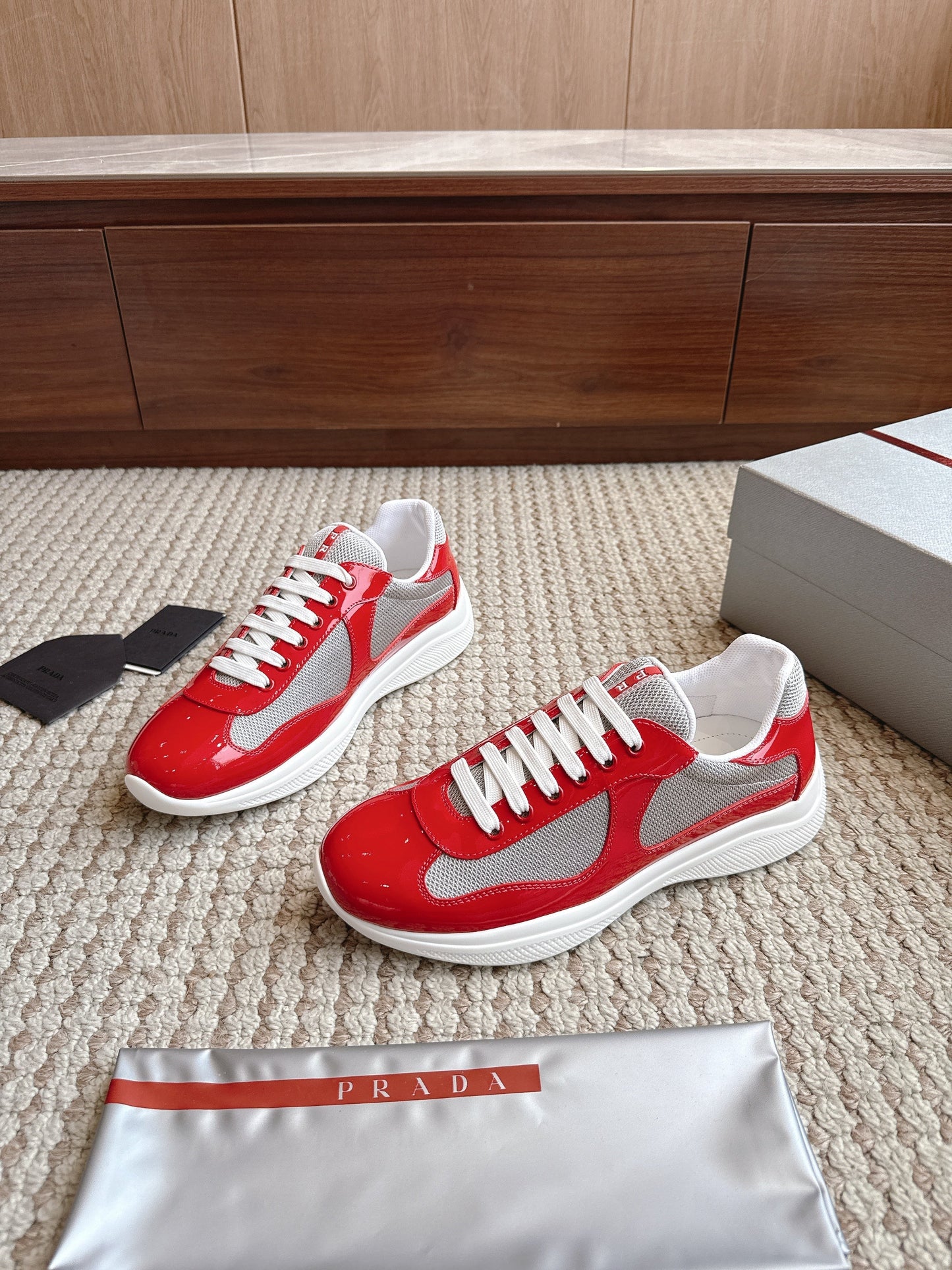 Prada America's Cup Red Grey