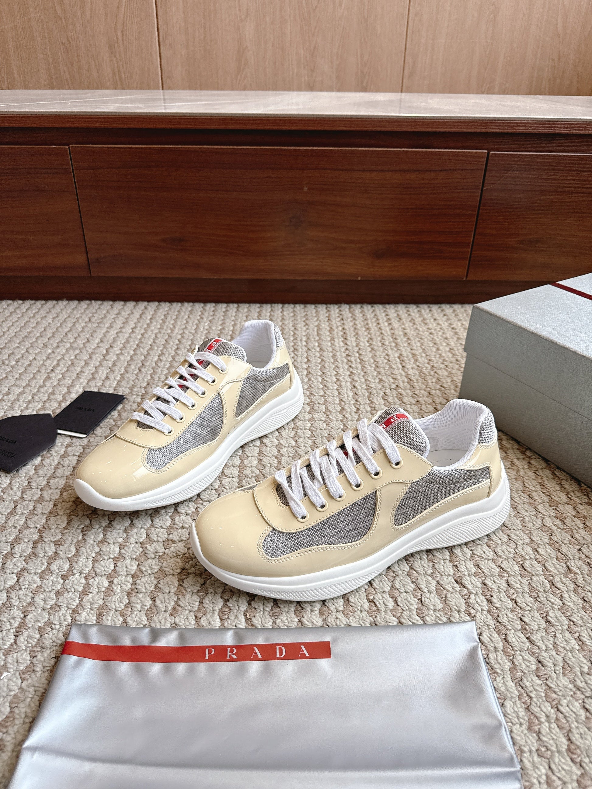 Prada America's Cup Cream Grey
