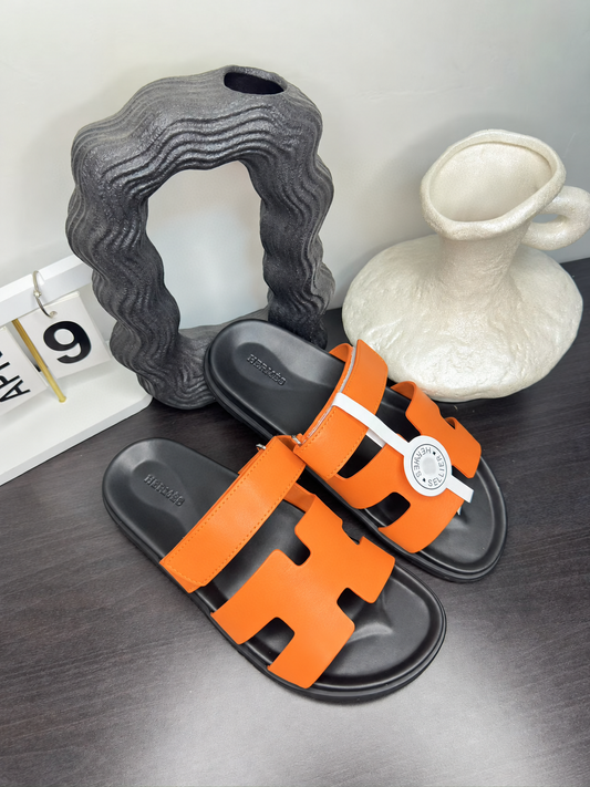 Hermes Chypre Slide Orange