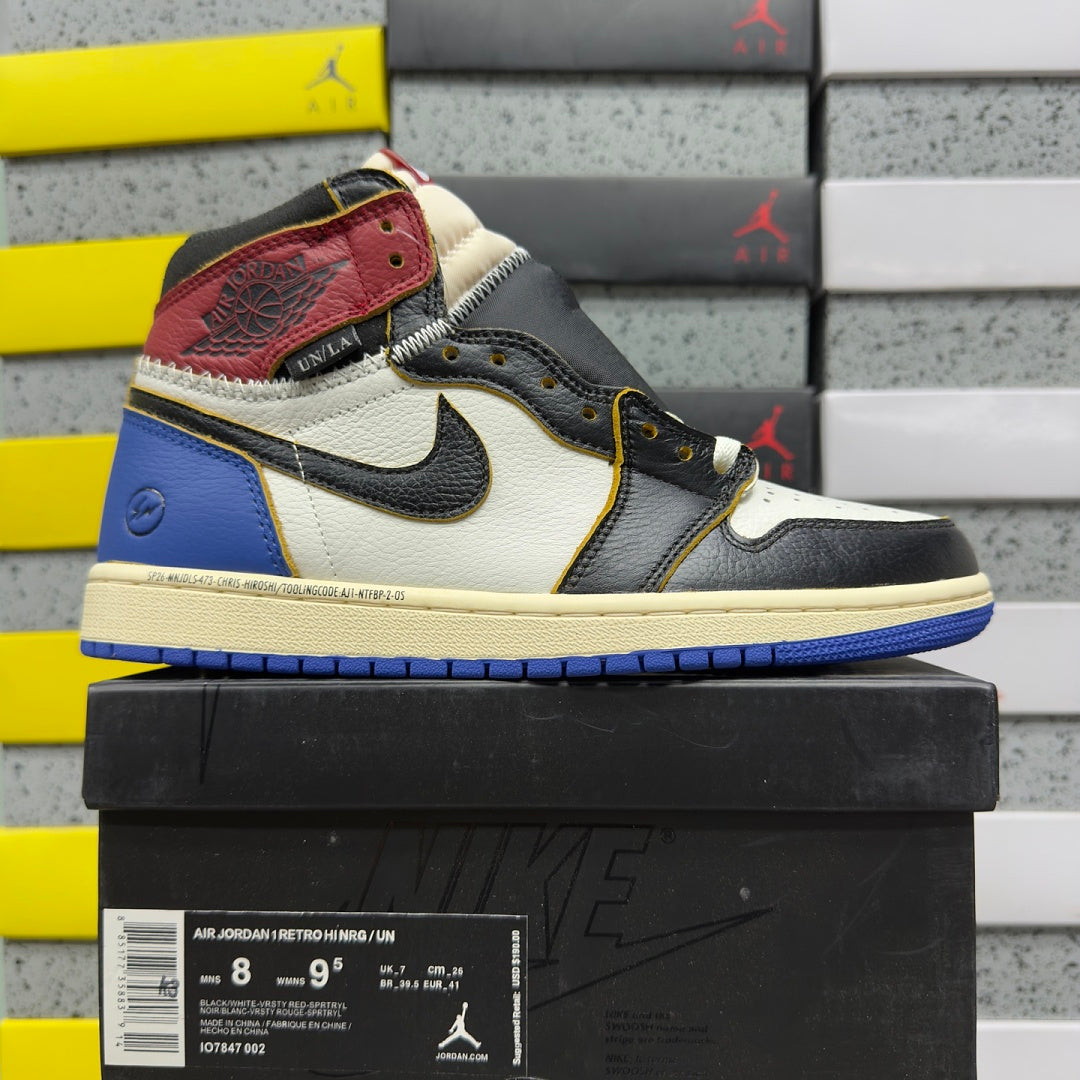 Jordan 1 Air X Union X Fragment Black Varsity Red ...