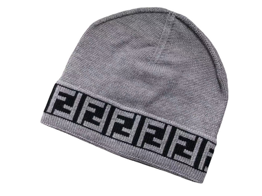 Fendi Monogram Beanie - (GREY)