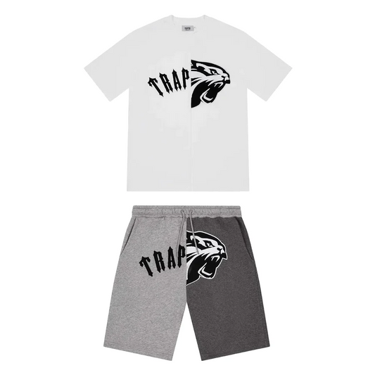 Trapstar Arch Shooters Short Set White/Grey
