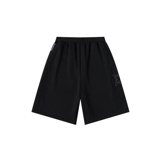 MERTRA Split Panel Shorts Black