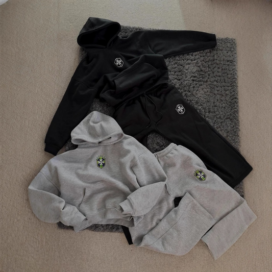 Brazil Collection Tracksuit - (BLACK/GREY)