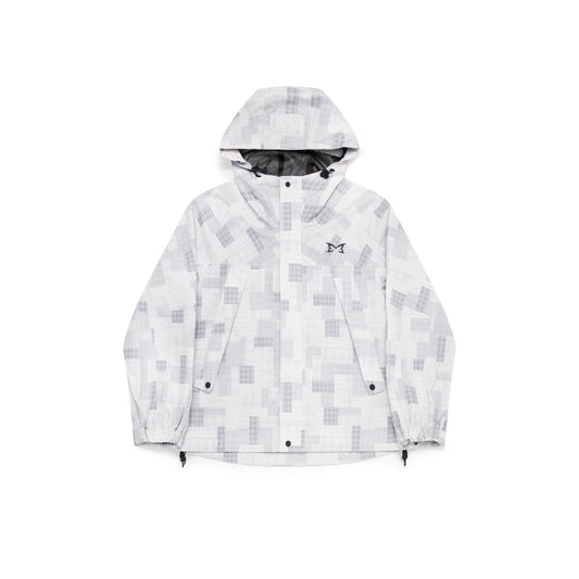 Mertra Patchwork Plaid Jacket - (GREY)