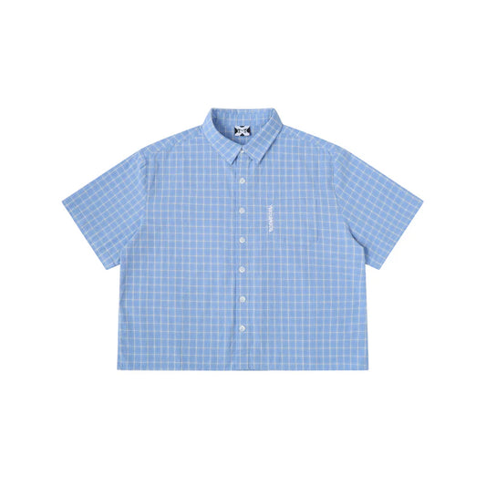 MERTRA Plaid Shirt - (LIGHT BLUE)