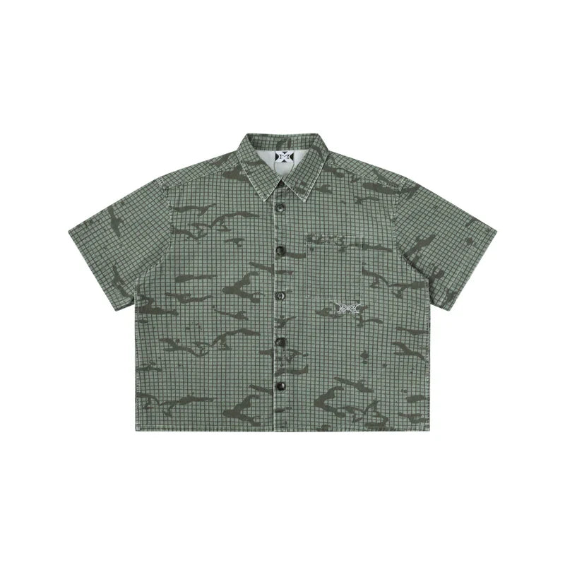 MERTRA Grid Camo Shirt - (GREEN)