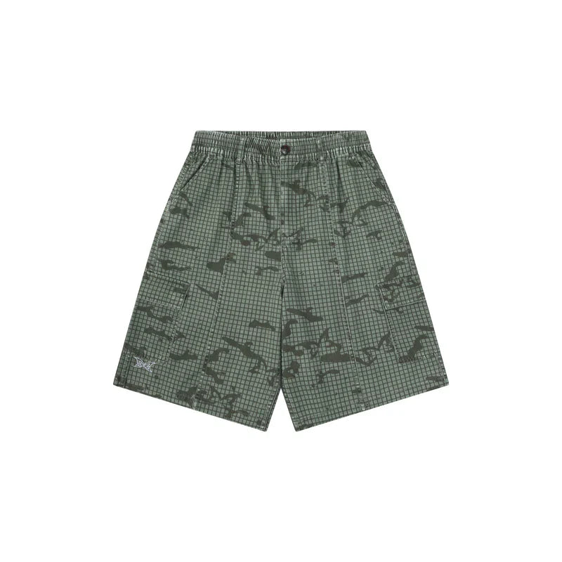 MERTRA Grid Camo Shorts - (GREEN)