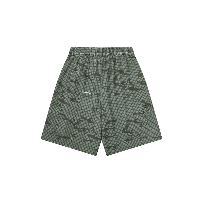 MERTRA Grid Camo Shorts - (GREEN)