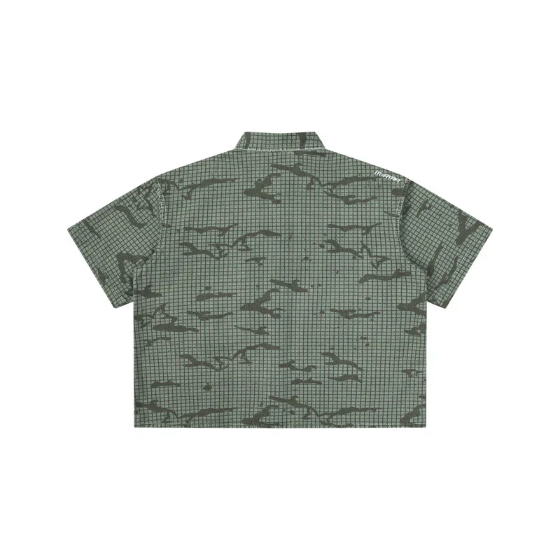 MERTRA Grid Camo Shirt - (GREEN)