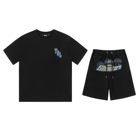Trapstar TSL Short Set Black/Blue