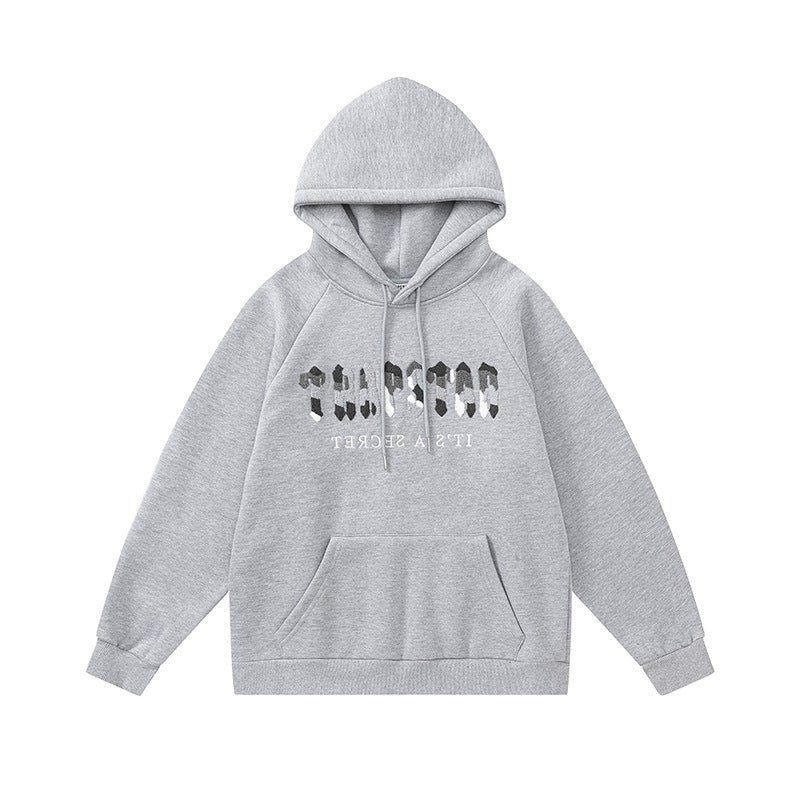 Trapstar Chenille Camo Decoded Hooded Anniversary Tracksuit - (GREY)