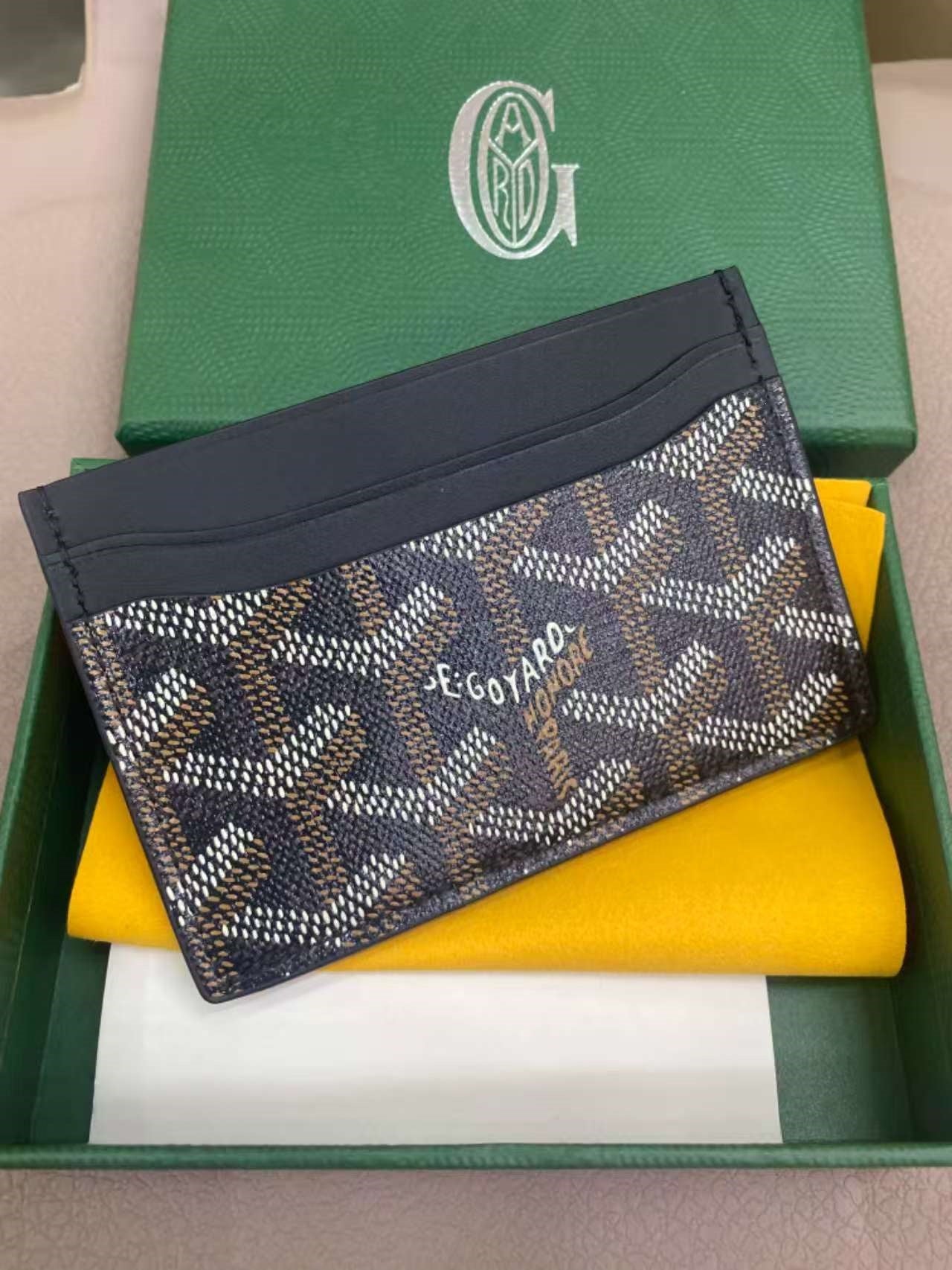 Goyard Saint Sulpice Card Holder Black Brown
